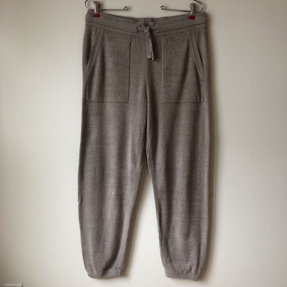 Barefoot Dreams Taupe Cozy Knit Jogger Pants